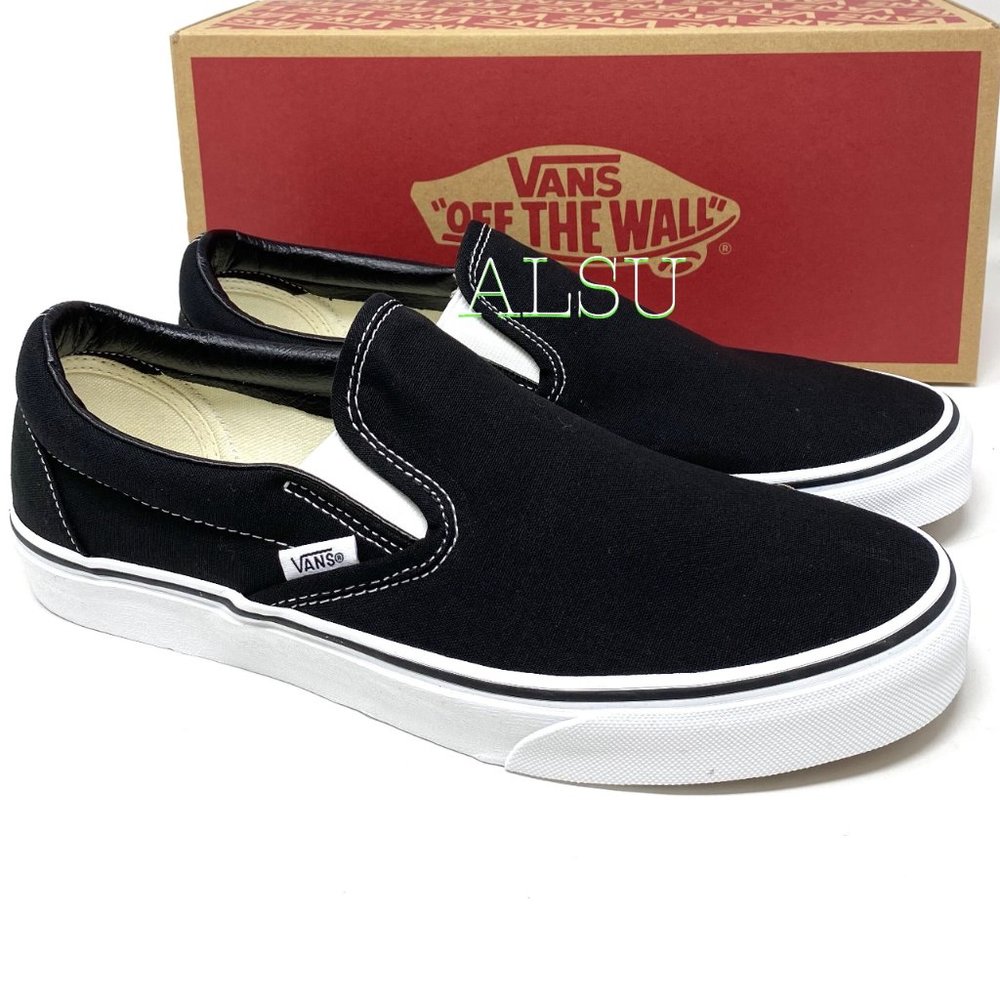 💖MEGA SALE💖VANS Men's Classic Slip On Canvas Black Skate Casual VN000EYEBLK - Picture 6 of 9